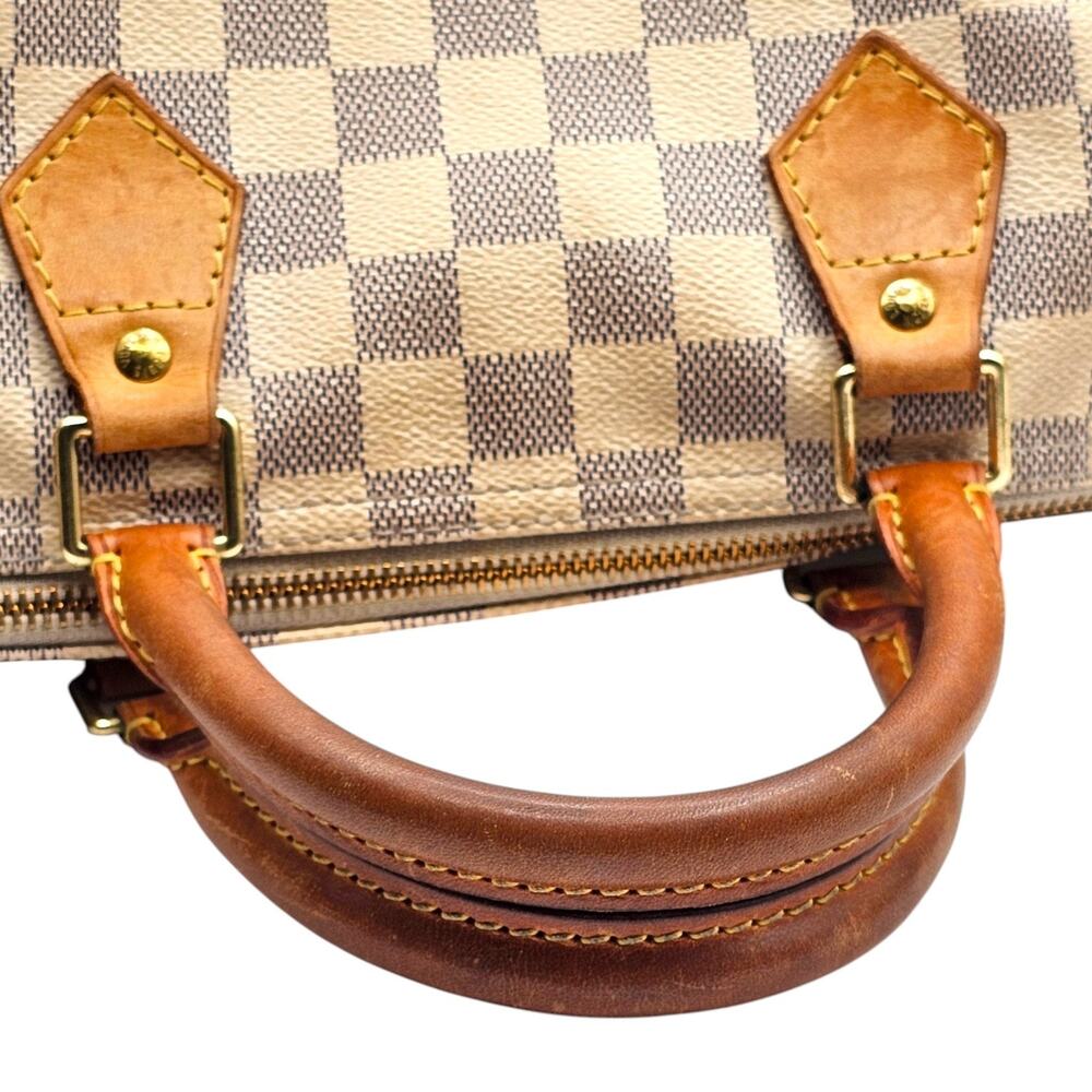 Louis Vuitton Speedy 35 Damier Azur Canvas Top Handle Bag Handbag N41535 - Picture 9 of 12